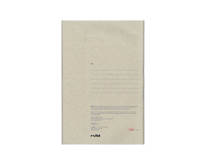 Back of RZLBD Post Vol. 11 No. 1 Envelope, letter and Booklet